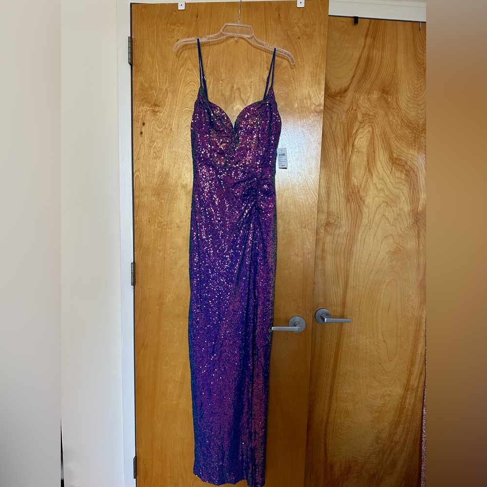 Windsor Iridescent Sequin Prom Dress